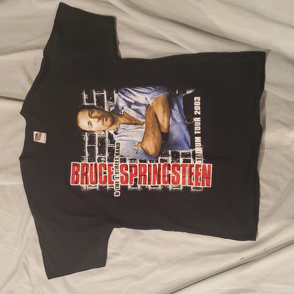 Vintage BRUCE SPRINGSTEIN Fenway Boston Shirt XL 2003 Tour - Picture 2 of 4